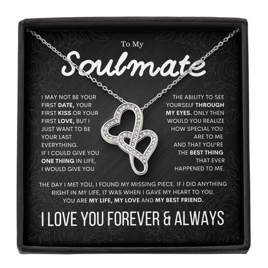 Soulmate - Forever & Always -Heart to Heart Pendant Necklace