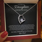 To My Daughter -  Forever My Little Girl - Forever Love Necklace