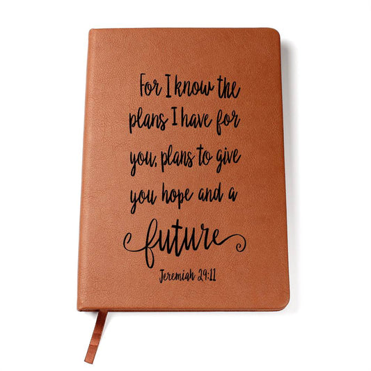 For I Know The Plans - Leather Journal