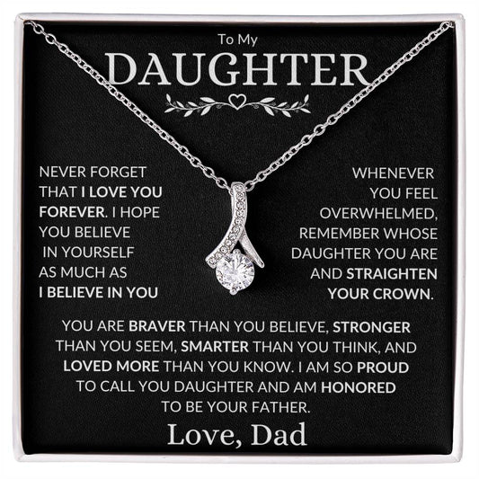 Proud To Call You Daughter - Love Dad - Alluring Beauty Necklace