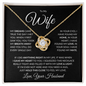 To My Wife - You Took My Breath Away - Love Knot  Necklace