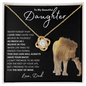 Daughter - Never Forget That I Love You - Love Knot Necklace