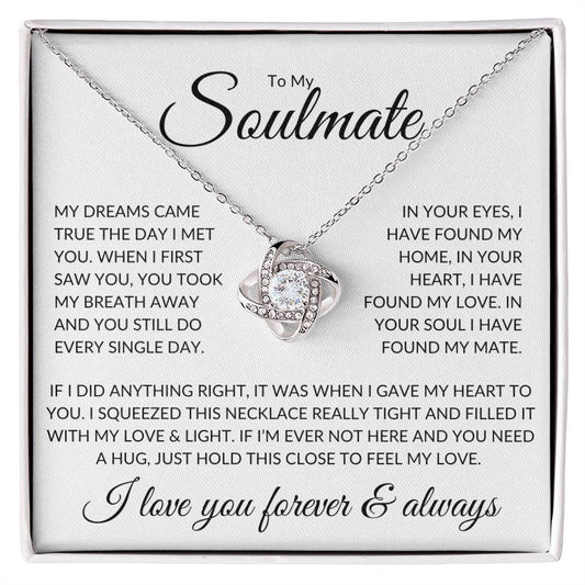 You Took My Breath Away - Soulmate - Love Knot Necklace