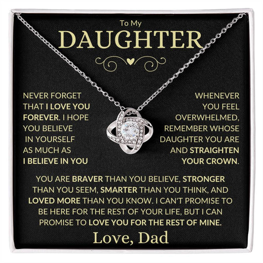 Remember Whose Daughter You Are - Love Knot Necklace