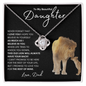 Daughter - Never Forget That I Love You - Love Knot Necklace
