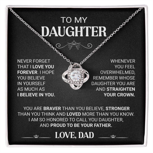 Proud To Be Your Father - Love Dad - Love Knot Necklace
