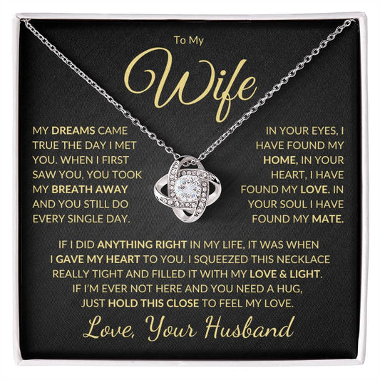 My Dreams Came True - Wife- Love Knot Necklace