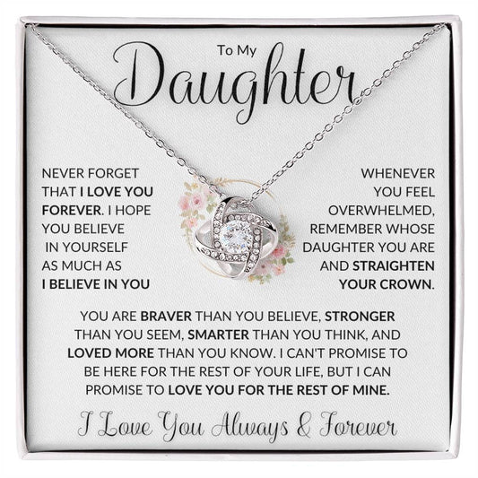 Daughter - Straighten Your Crown WBF - Love Knot Necklace
