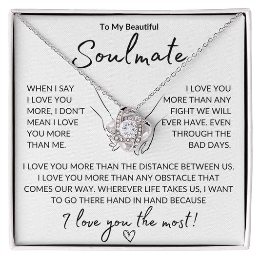 I Love You The Most - Soulmate - Love Knot Necklace
