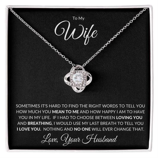 I Love You - Wife Love Knot Necklace