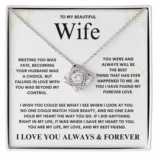 Beautiful Wife - Love Knot Necklace
