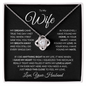To My Wife - You Took My Breath Away - Love Knot  Necklace