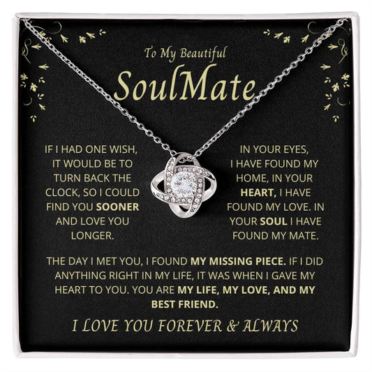Gift For Soulmate "I Have Found My Love" Love Knot Necklace