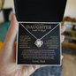 To My Daughter, Love Dad - Never Forget That I Love You - Love Knot Necklace