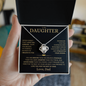 To My Daughter - I Believe In You - Love Knot Necklace