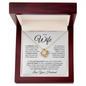 To My Wife - You Took My Breath Away -Love Knot  Necklace WB