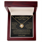 To My Daughter, Love Dad - Never Forget That I Love You - Love Knot Necklace