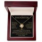 To My Daughter - I Believe In You - Love Knot Necklace