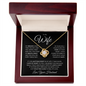 To My Wife - You Took My Breath Away - Love Knot  Necklace