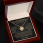 To My Daughter, Love Dad - Never Forget That I Love You - Love Knot Necklace