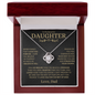 To My Daughter, Love Dad - Never Forget That I Love You - Love Knot Necklace