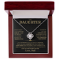 To My Daughter - I Believe In You - Love Knot Necklace