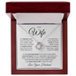 To My Wife - You Took My Breath Away -Love Knot  Necklace WB