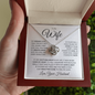 To My Wife - You Took My Breath Away -Love Knot  Necklace WB