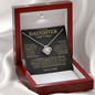 To My Daughter, Love Dad - Never Forget That I Love You - Love Knot Necklace