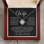 To My Wife - You Took My Breath Away - Love Knot  Necklace