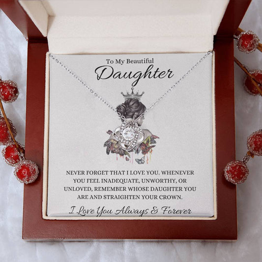 Straighten Your Crown - Love Knot Necklace