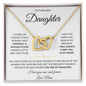 To My Beautiful Daughter – I Love You Now & Forever Interlocking Hearts Necklace