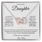 To My Beautiful Daughter – I Love You Now & Forever Interlocking Hearts Necklace