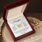 To My Beautiful Daughter – I Love You Now & Forever Interlocking Hearts Necklace