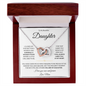 To My Beautiful Daughter – I Love You Now & Forever Interlocking Hearts Necklace