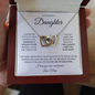 To My Beautiful Daughter – I Love You Now & Forever Interlocking Hearts Necklace