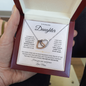 To My Beautiful Daughter – I Love You Now & Forever Interlocking Hearts Necklace