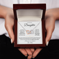 To My Beautiful Daughter – I Love You Now & Forever Interlocking Hearts Necklace