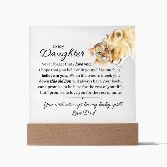 This Old Lion Will Always Have Your Back - Love, Dad - Acrylic Plaque