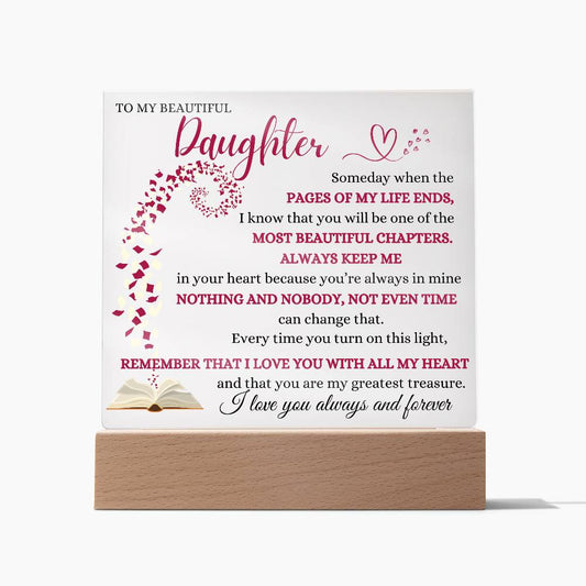 Daughter - Most Beautiful Chapters- Acrylic Plaque