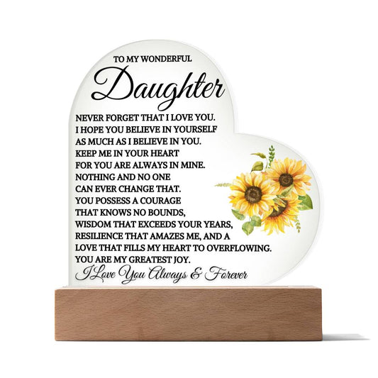 Daughter - You Are My Greatest Joy - Acrylic Plaque