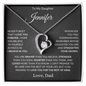 To My Daughter - I  Love You Forever - Forever Love Necklace