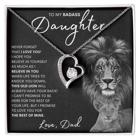 Badass Daughter - This Old Lion - Forever Love Necklace