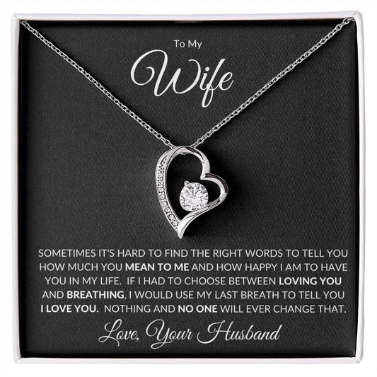 To My Wife - I Love You- Forever Love Necklace
