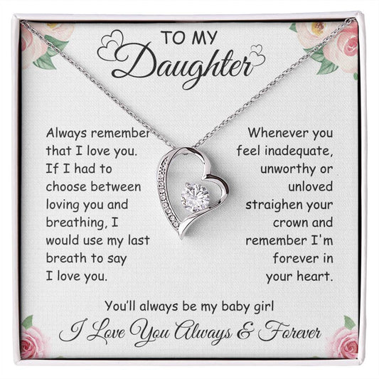 You Will Always Be My Baby Girl - Love Knot Necklace