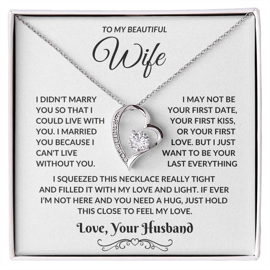 I Can't Live Without You - Forever Love Necklace , Birthday Gift, Christmas Gift, Anniversary Gift, Mother's Day Gift, Valentine's Day Gift