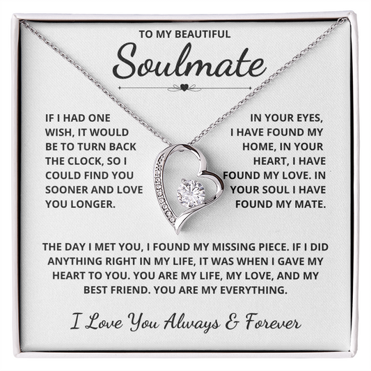 To My Soulmate - You Are My Everything - Forever Love Necklace