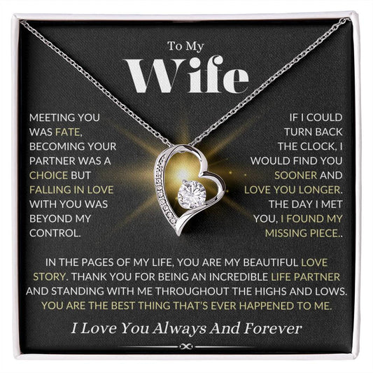 Beautiful Love Story - Wife - Forever Love Necklace