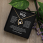 To My Wife - Can't Live Without You - Forever Love Necklace