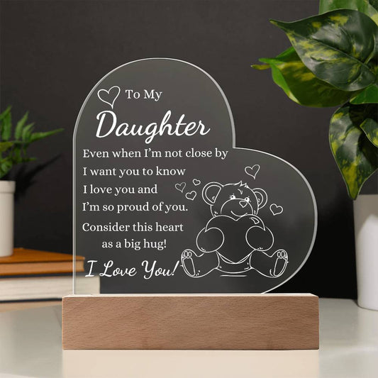 Daughter - I Love You - Acrylic Night Light